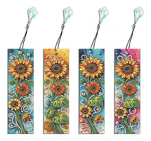 Load image into Gallery viewer, Diamond Painting Bookmark Diamond Manual Tool Sunflower DIY Diamond Painting Bookmark 4-piece Set