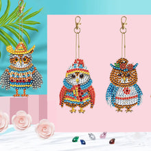 Load image into Gallery viewer, DIY Diamond Drawing New Owl Shaped Diamond Keychain