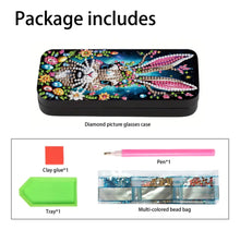 Load image into Gallery viewer, DIY Diamond Picture Glasses Case Decoration Kit with Rabbit Decoration Pattern