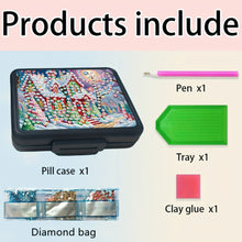 Load image into Gallery viewer, Cartoon House Diamond Painting Kit Square Medicine Box Detachable Multi-Compartment Organiser for Daily Storage Portable Travel Case