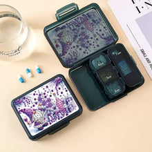 Load image into Gallery viewer, Diamond Painting Set Square Medicine Box, Detachable Multi Compartment Storage for One Day, Portable Travel Medicine Box