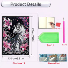 Load image into Gallery viewer, 5D Diamond Art Notebook Set for Adults, DIY Tiger Diary Notebook, Sketchbook