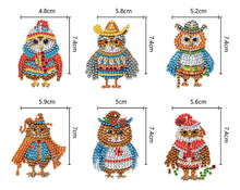 Load image into Gallery viewer, DIY Diamond Drawing New Owl Shaped Diamond Keychain