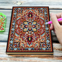 Load image into Gallery viewer, Notebook and Diamond Art Painting Art DIY Pixel Flower Blue Cover Diamond Kit Writing Sketchbook