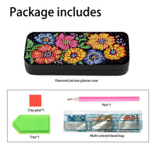 Load image into Gallery viewer, Diamond Art, Diamond Painting, Floral Eyeglass Case