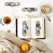 Load image into Gallery viewer, 4 Crane Diamond Art Bookmarks, 5D Acrylic Tassel Bookmarks, DIY Making Suitable for Beginners