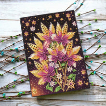 Load image into Gallery viewer, Diamond Art Kit: Painting Flowers Diary Notebook DIY
