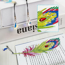 Load image into Gallery viewer, 5D Diamond Painting Feather Bookmark Feather Crystal Diamond 6 Pieces Thick Acrylic Material