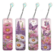 Load image into Gallery viewer, Butterfly Bouquet Pattern, Diamond Painting, Bookmark Handmade 4 Sets