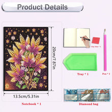 Load image into Gallery viewer, Diamond Art Kit: Painting Flowers Diary Notebook DIY