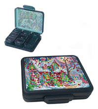 Load image into Gallery viewer, Cartoon House Diamond Painting Kit Square Medicine Box Detachable Multi-Compartment Organiser for Daily Storage Portable Travel Case