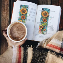 Load image into Gallery viewer, Diamond Painting Bookmark Diamond Manual Tool Sunflower DIY Diamond Painting Bookmark 4-piece Set