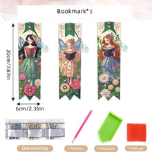Load image into Gallery viewer, 3-piece Cartoon Fairy Elf Style Wholesale Diamond Painting Bookmark DIY Diamond Painting Bookmark
