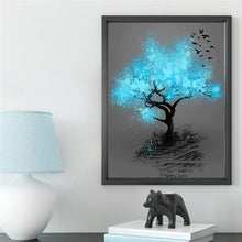 Load image into Gallery viewer, Full Diamond Painting kit | The reflection of the bright blue tree