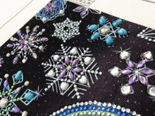 Load image into Gallery viewer, Crystal Rhinestone Diamond Painting Kit | Chalkboard Painting Snowflakes