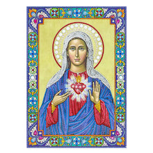 Load image into Gallery viewer, Crystal Rhinestone Diamond Painting Kit | The Virgin of Religious Figures