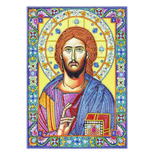 Load image into Gallery viewer, Crystal Rhinestone Diamond Painting Kit | Religious Figure Jesus