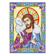Load image into Gallery viewer, Crystal Rhinestone Diamond Painting Kit | Religious Figure Jesus