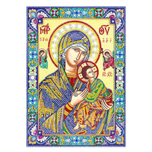 Load image into Gallery viewer, Crystal Rhinestone Diamond Painting Kit | Religious Madonna and Jesus