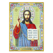 Load image into Gallery viewer, Crystal Rhinestone Diamond Painting Kit | Religious Figure Jesus