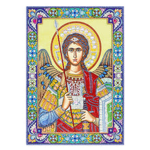 Load image into Gallery viewer, Crystal Rhinestone Diamond Painting Kit | Religious Figure Angel