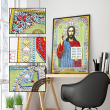 Load image into Gallery viewer, Crystal Rhinestone Diamond Painting Kit | Religious Figure Jesus