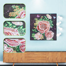 Load image into Gallery viewer, Crystal Rhinestone Diamond Painting Kit | Peony flower