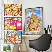 Load image into Gallery viewer, Crystal Rhinestone Diamond Painting Kit | Gold Castle (16x20inch)