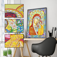 Load image into Gallery viewer, Crystal Rhinestone diamond painting kit | religious figures Virgin and Jesus