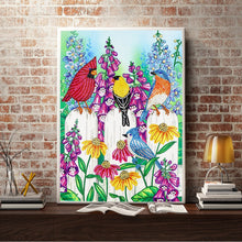Load image into Gallery viewer, Crystal Rhinestone Diamond Painting Kit | Flowers and Birds (16x20inch)