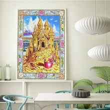 Load image into Gallery viewer, Crystal Rhinestone Diamond Painting Kit | Gold Castle (16x20inch)