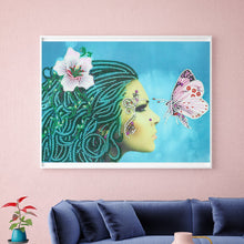 Load image into Gallery viewer, Crystal Rhinestone Diamond Painting Kit | Beautiful woman and butterfly