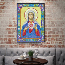 Load image into Gallery viewer, Crystal Rhinestone Diamond Painting Kit | The Virgin of Religious Figures