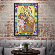 Load image into Gallery viewer, Crystal Rhinestone Diamond Painting Kit | Religious Madonna and Jesus