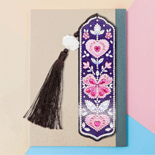 Load image into Gallery viewer, DIY Diamond Painting | Pink heart Bookmark