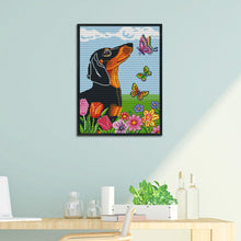 Load image into Gallery viewer, 11CT Full Cross Stitch | Dog and butterfly (36x46cm)