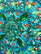 Load image into Gallery viewer, Crystal Rhinestone Diamond Painting Kit | Mandala Green