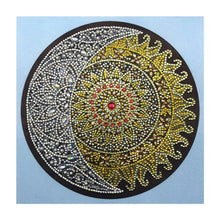 Load image into Gallery viewer, Crystal Rhinestone Diamond Painting Kit | Moon and sun Mandala