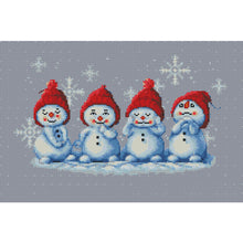 Load image into Gallery viewer, 11CT Full Cross Stitch | snowman (53x38cm)