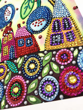 Load image into Gallery viewer, Crystal Rhinestone Diamond Painting Kit | Cartoon houses and trees