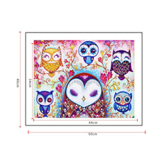 Load image into Gallery viewer, Crystal Rhinestone Diamond Painting Kit | Cartoon Owl (16x20inch)