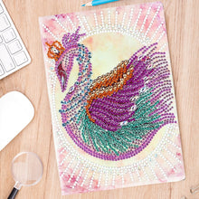 Load image into Gallery viewer, DIY Diamond Painting | Swan Notebook