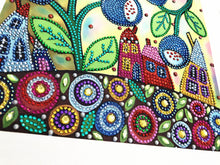 Load image into Gallery viewer, Crystal Rhinestone Diamond Painting Kit | Cartoon houses and trees