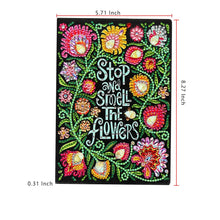Load image into Gallery viewer, DIY Diamond Painting Notebook | Stop and smell the flower
