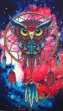 Load image into Gallery viewer, Crystal Rhinestone Diamond Painting Kit | Dreamcatcher Owl