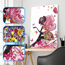 Load image into Gallery viewer, Crystal Rhinestone Diamond Painting Kit | Cartoon Butterfly Girl