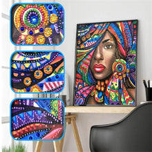Load image into Gallery viewer, Crystal Rhinestone Diamond Painting Kit | Black Women