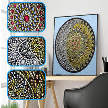 Load image into Gallery viewer, Crystal Rhinestone Diamond Painting Kit | Moon and sun Mandala