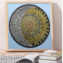 Load image into Gallery viewer, Crystal Rhinestone Diamond Painting Kit | Moon and sun Mandala