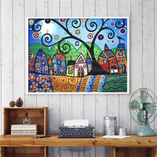 Load image into Gallery viewer, Crystal Rhinestone Diamond Painting Kit | Little houses under the big tree